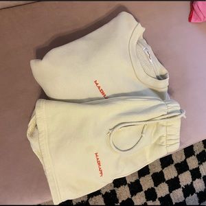 Madhappy Yellow Crew & Shorts Set